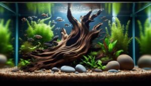 driftwood aquarium setup
