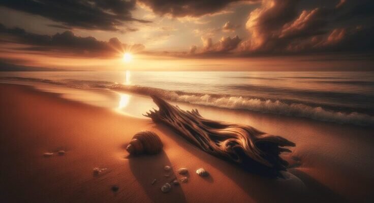 driftwood at the beach