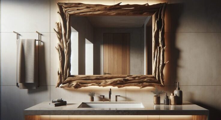 driftwood bathroom mirror 1