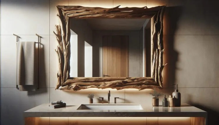 driftwood bathroom mirror 1