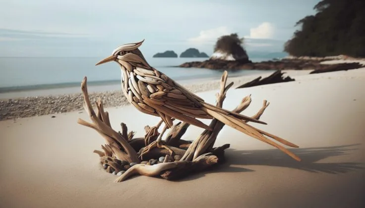 driftwood birds sculpture
