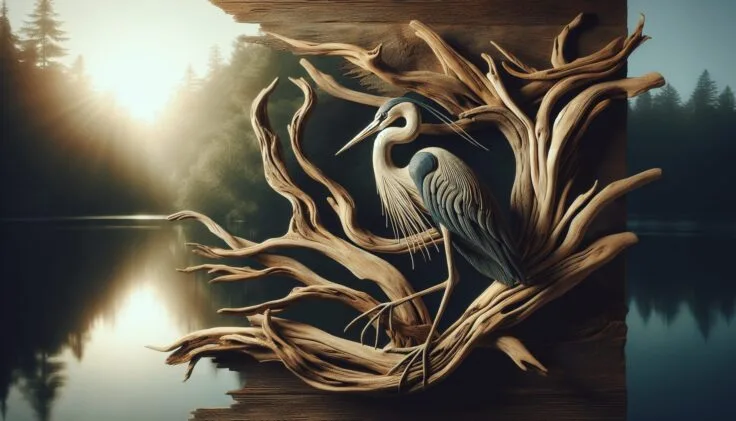 driftwood blue heron 1