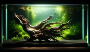 driftwood in aquarium