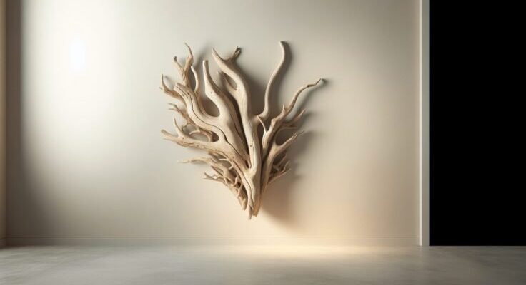 how to attach driftwood to wall