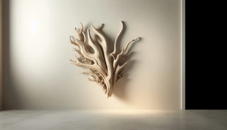 how to attach driftwood to wall