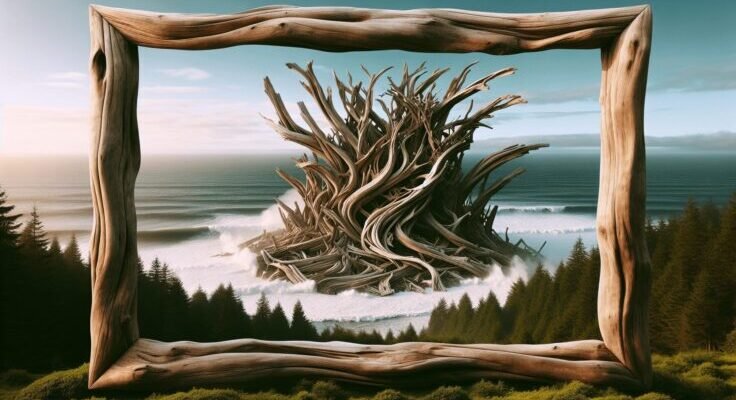 huge driftwood art