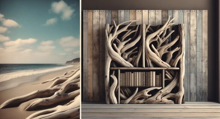 driftwood bookcase