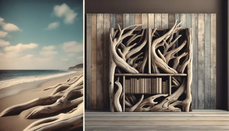 driftwood bookcase