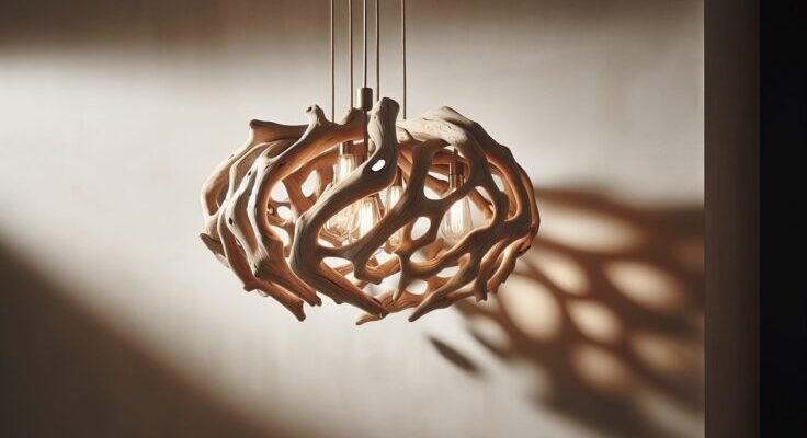 driftwood ceiling light