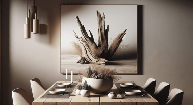 driftwood centerpiece dining room 1