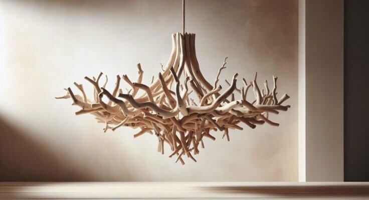 driftwood chandelier diy 1