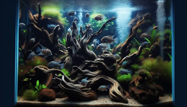 driftwood cichlid tank 1