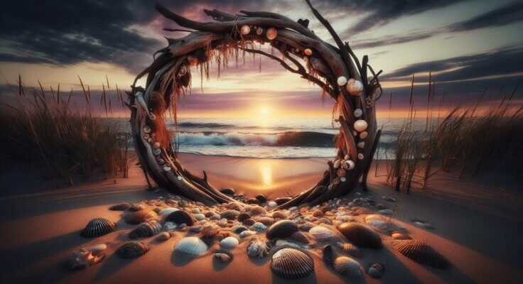 driftwood circle arch