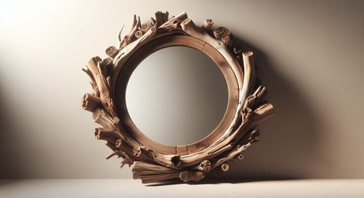 driftwood circle mirror 1