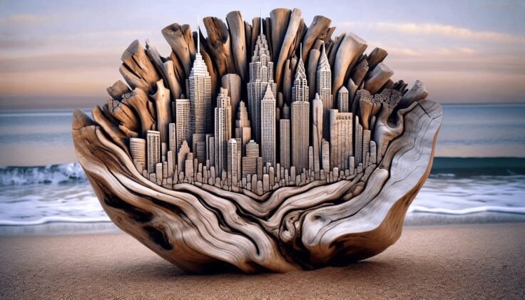 Driftwood City Scape Driftwood City Scape
