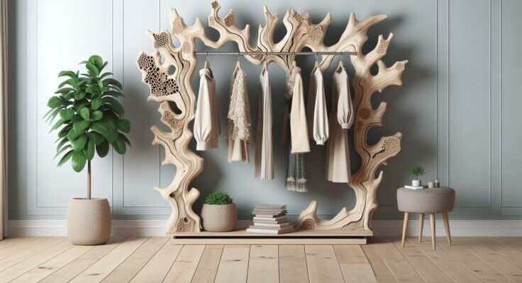 driftwood clothes rack 1