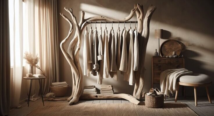 driftwood clothing rack