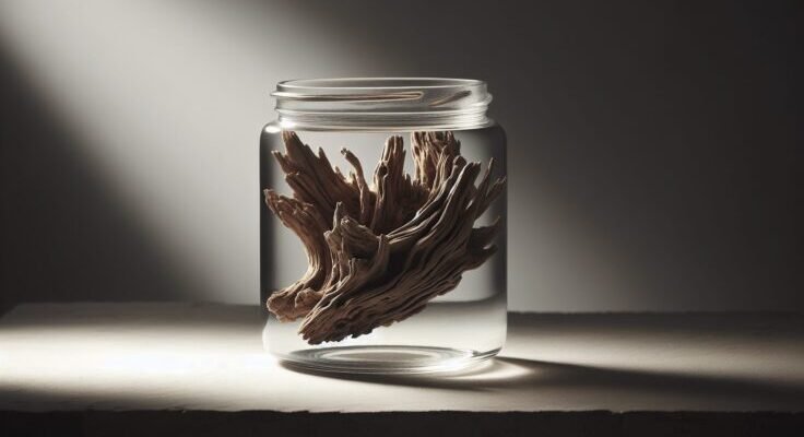 driftwood in a jar