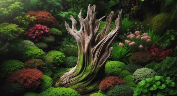 driftwood in garden ideas 1