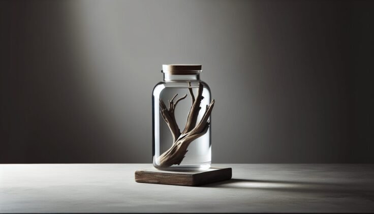 Driftwood In Glass Jar Driftwood In Glass Jar