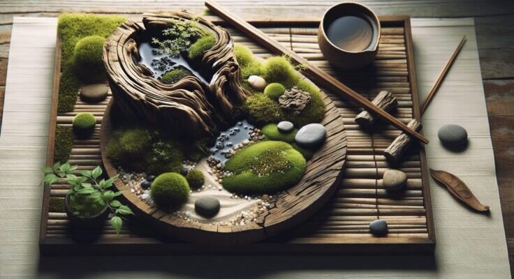 japanese garden driftwood 1