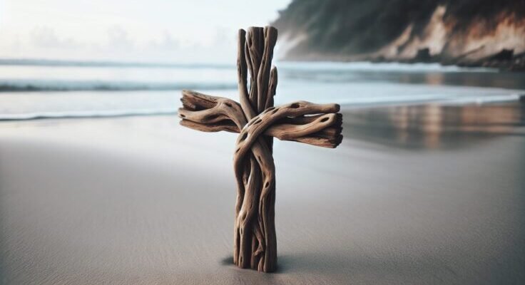 driftwood cross diy 1