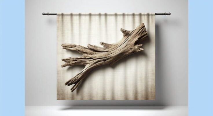 driftwood curtain rod