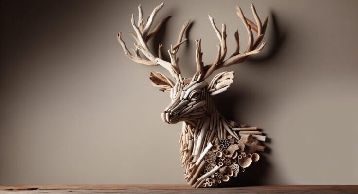 driftwood deer head