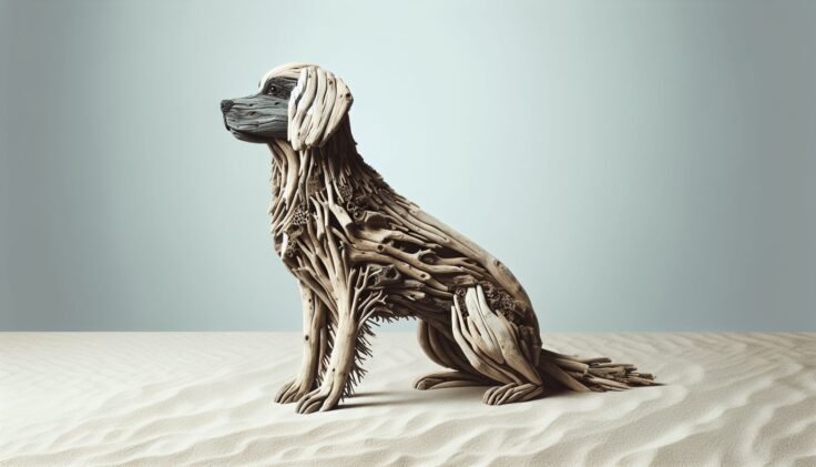 Driftwood Dog Sculpture Driftwood Dog Sculpture