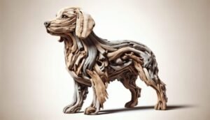 driftwood dog sculpture