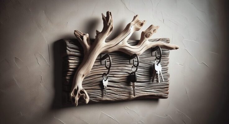 driftwood key holder diy 1