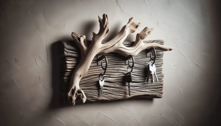 driftwood key holder diy 1