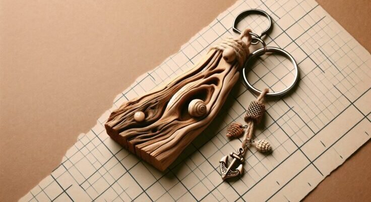 driftwood keychain diy