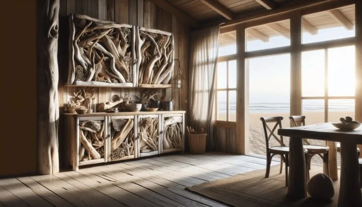 driftwood kitchen cabinets beach houses