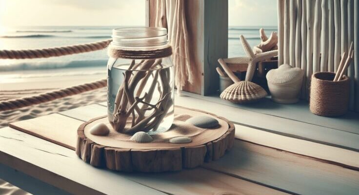 driftwood mason jar