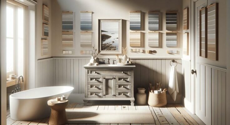 compatible paint color eith driftwood grey vanity 1