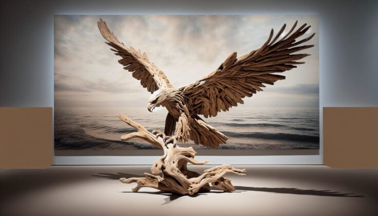 Driftwood Eagle Sculpture Driftwood Eagle Sculpture