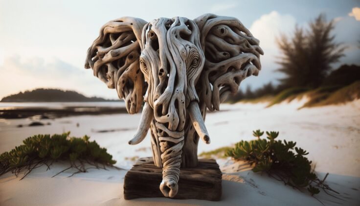 Driftwood Elephant Head Driftwood Elephant Head