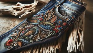 driftwood embroidered jeans
