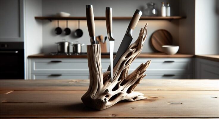 driftwood knife holder