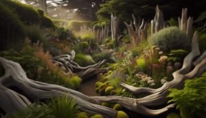 driftwood landscape edging 1