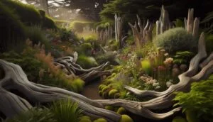 driftwood landscape edging 1