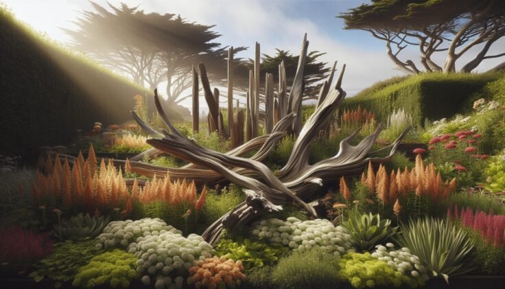 Driftwood Landscape Edging Driftwood Landscape Edging