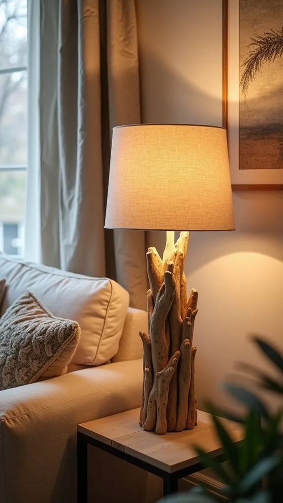 driftwood accent lighting design