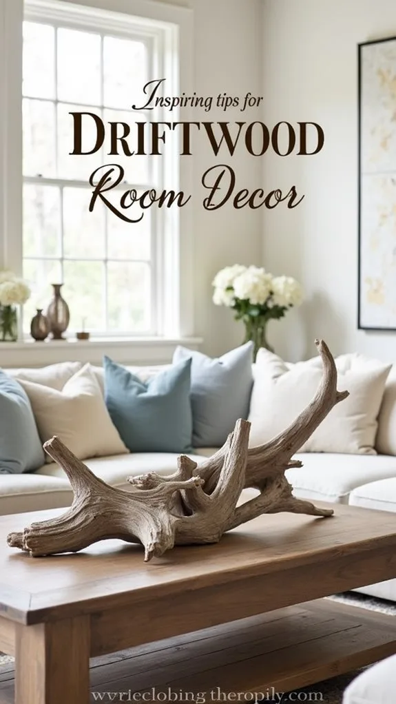 driftwood as focal accent