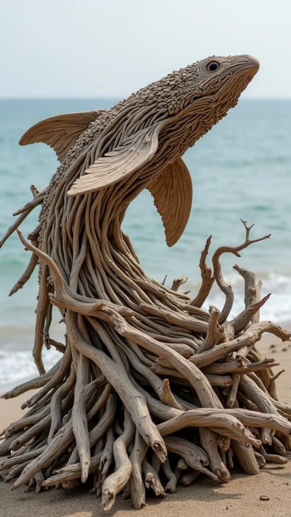 driftwood waves reveal creature