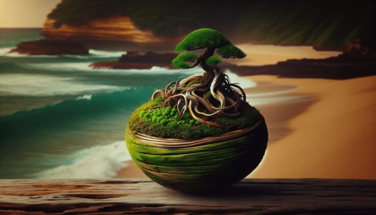 Kokedama On Driftwood Kokedama On Driftwood