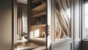 kraftmaid translucent driftwood cabinets 1