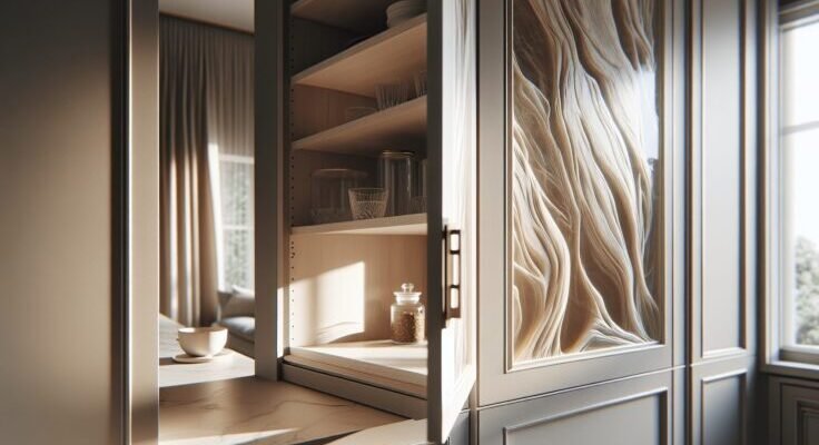 kraftmaid translucent driftwood cabinets 1