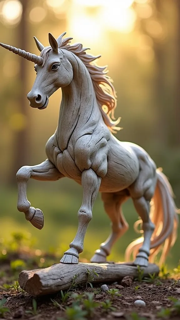 magical driftwood unicorn art